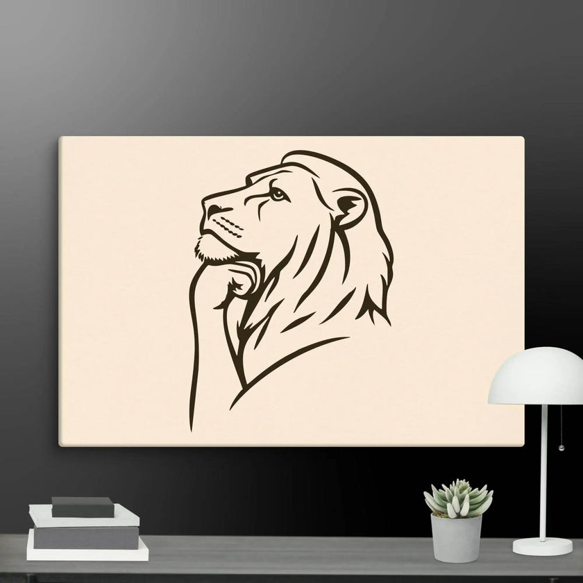 Great Thinker Lion Wall Art Canvas - STYLISHOUR