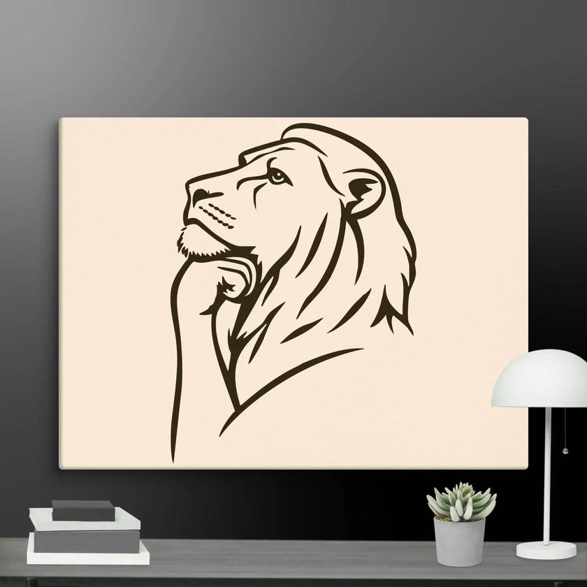 Great Thinker Lion Wall Art Canvas - STYLISHOUR