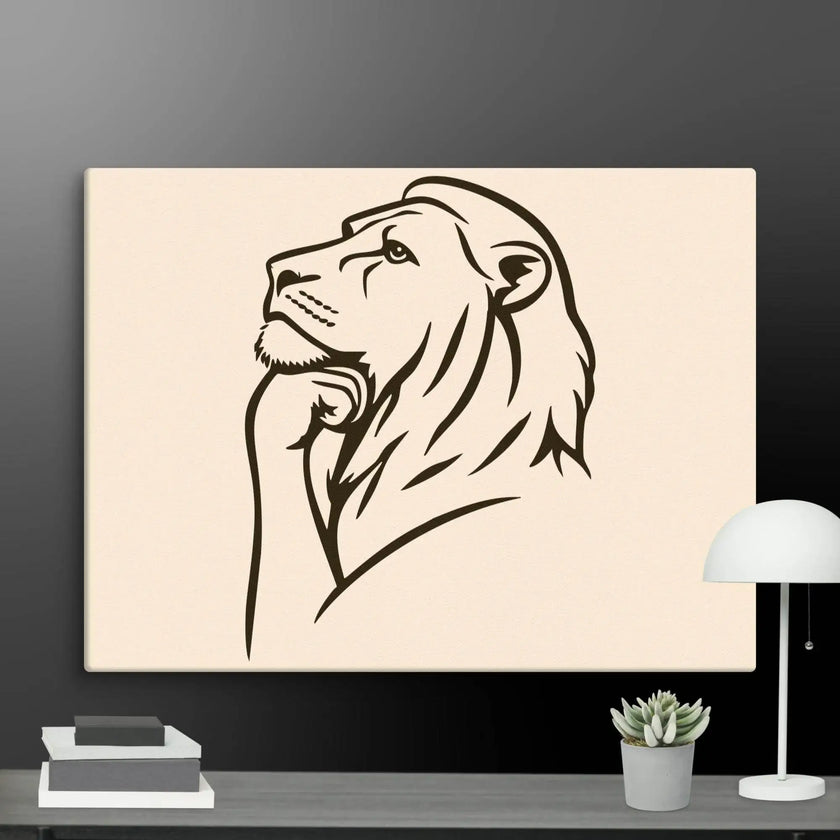 Great Thinker Lion Wall Art Canvas - STYLISHOUR