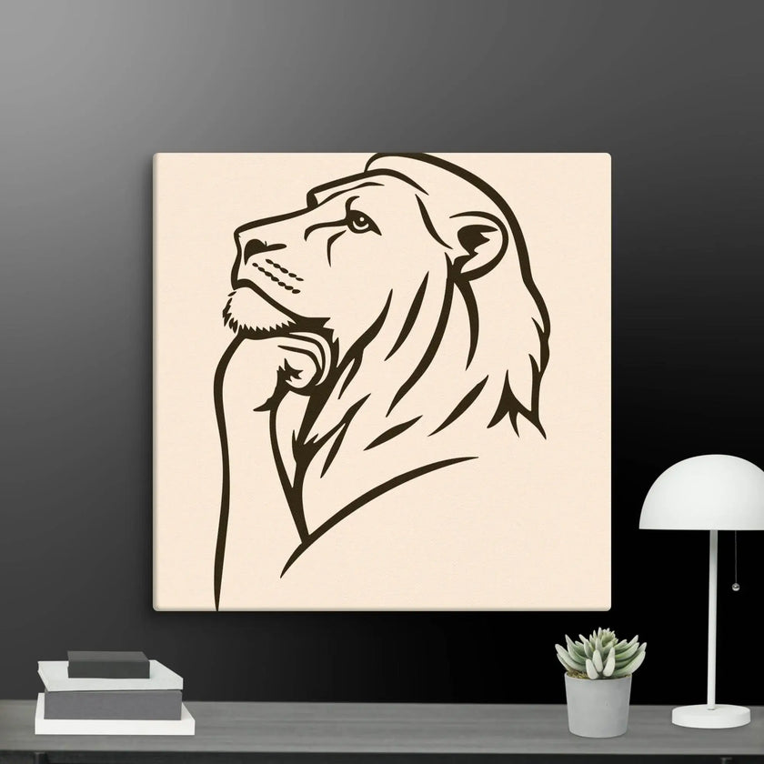 Great Thinker Lion Wall Art Canvas - STYLISHOUR