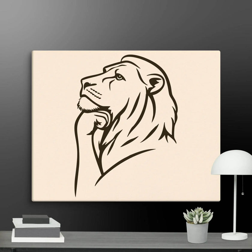 Great Thinker Lion Wall Art Canvas - STYLISHOUR