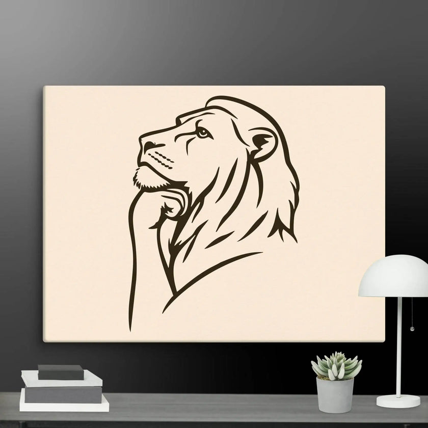 Great Thinker Lion Wall Art Canvas - STYLISHOUR