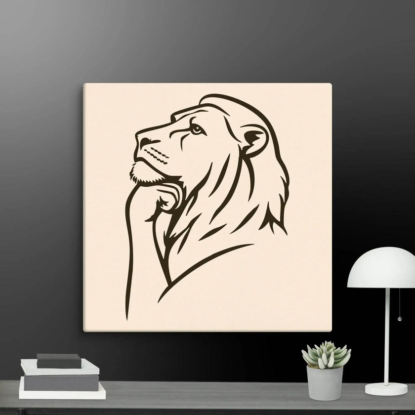 Great Thinker Lion Wall Art Canvas - STYLISHOUR