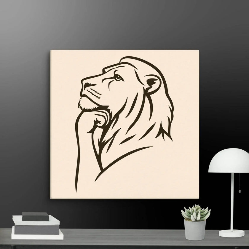 Great Thinker Lion Wall Art Canvas - STYLISHOUR