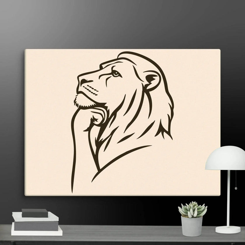 Great Thinker Lion Wall Art Canvas - STYLISHOUR