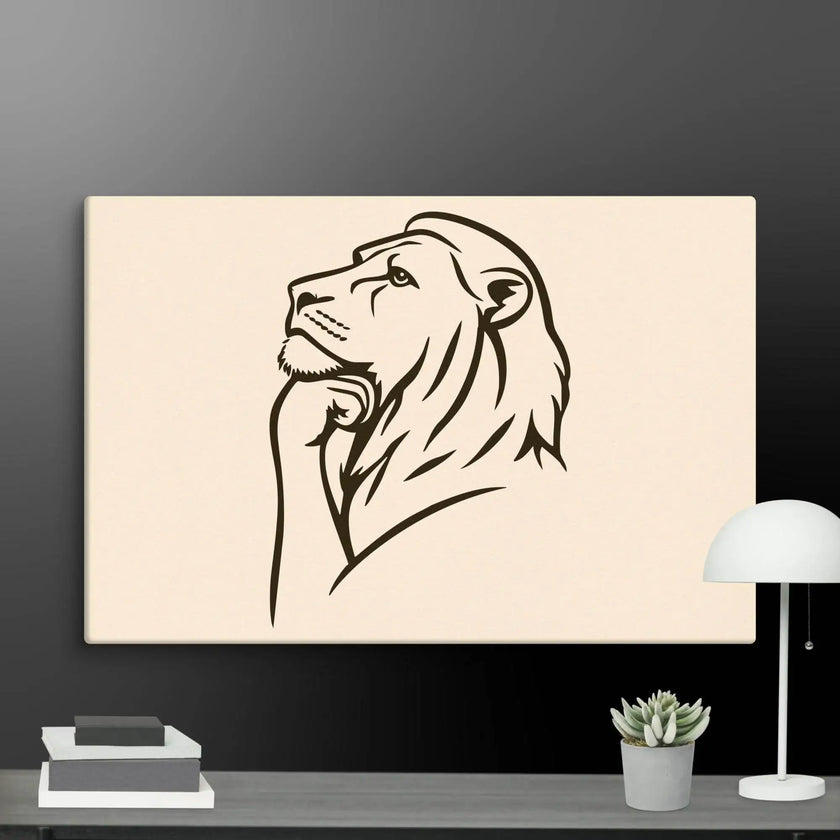 Great Thinker Lion Wall Art Canvas - STYLISHOUR