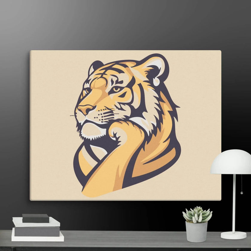 Great Thinker Tiger Wall Decor Canvas - STYLISHOUR