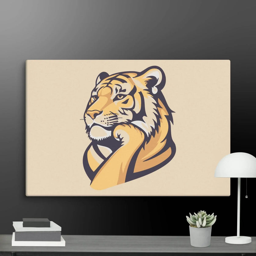 Great Thinker Tiger Wall Decor Canvas - STYLISHOUR