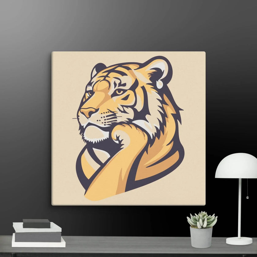 Great Thinker Tiger Wall Decor Canvas - STYLISHOUR