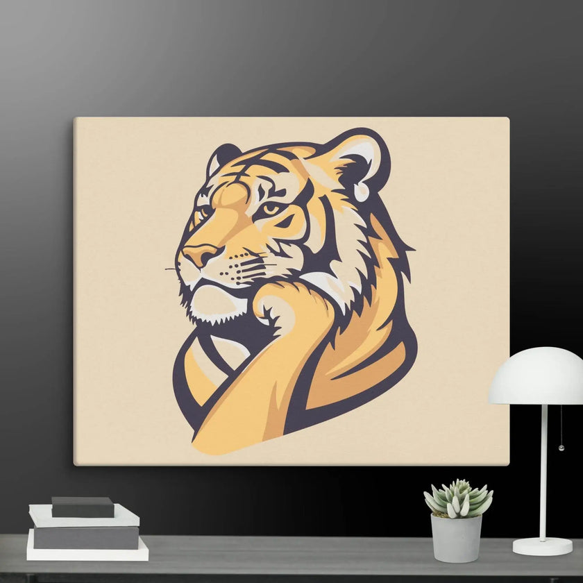 Great Thinker Tiger Wall Decor Canvas - STYLISHOUR