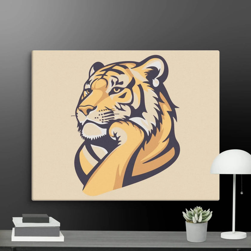 Great Thinker Tiger Wall Decor Canvas - STYLISHOUR