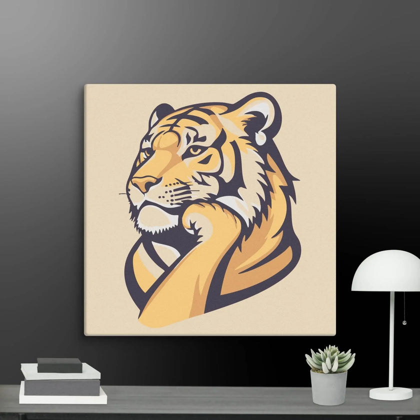 Great Thinker Tiger Wall Decor Canvas - STYLISHOUR