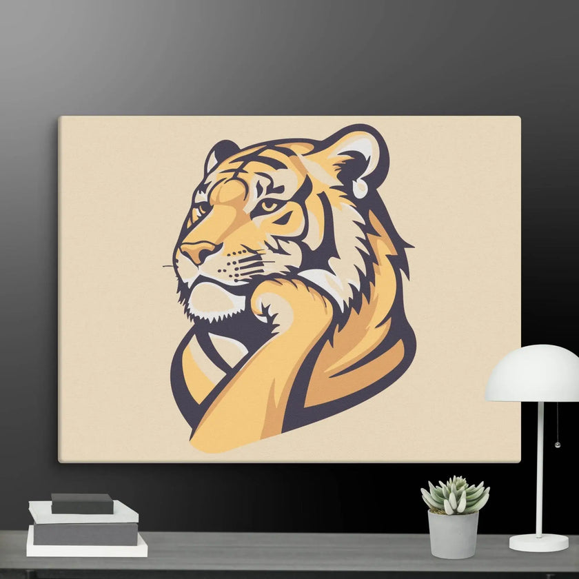 Great Thinker Tiger Wall Decor Canvas - STYLISHOUR