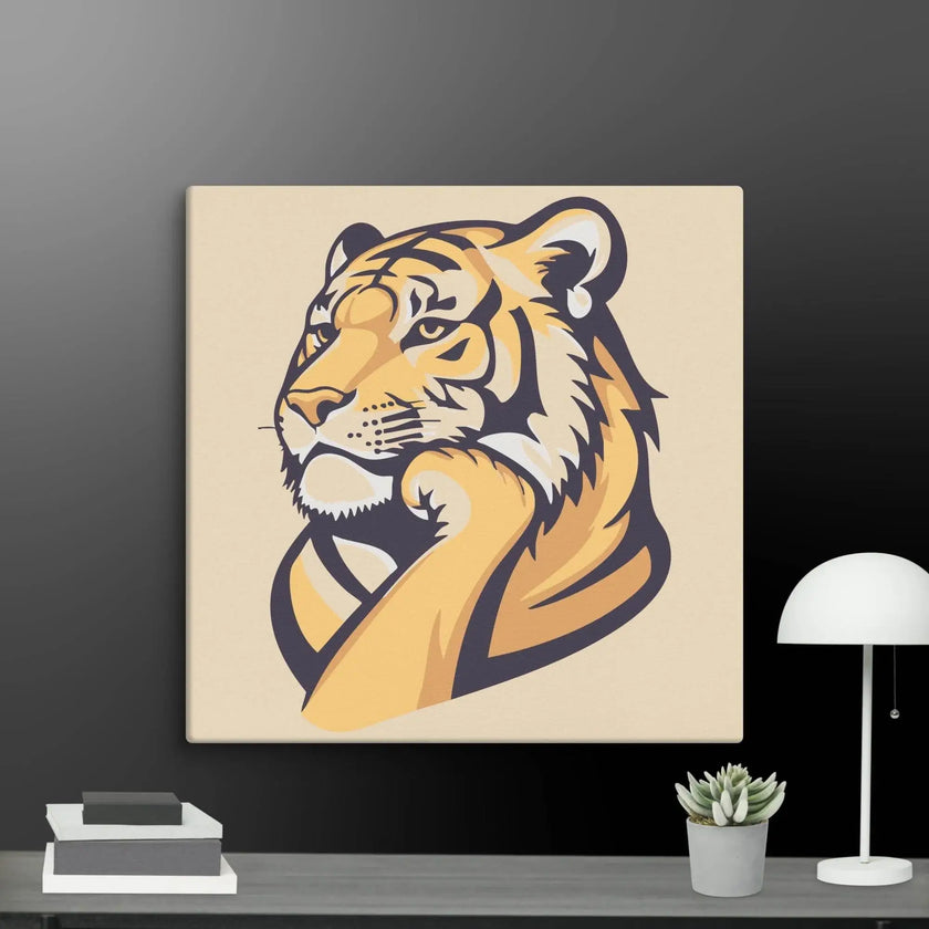Great Thinker Tiger Wall Decor Canvas - STYLISHOUR