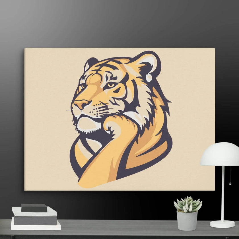 Great Thinker Tiger Wall Decor Canvas - STYLISHOUR