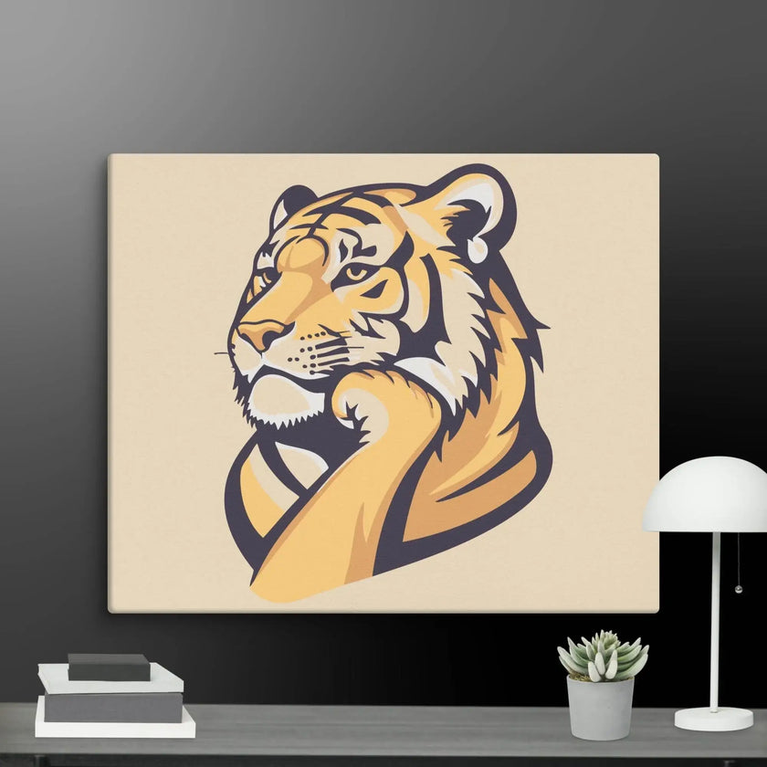 Great Thinker Tiger Wall Decor Canvas - STYLISHOUR