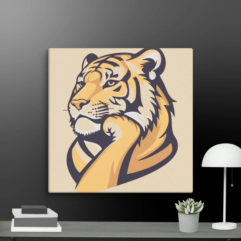 Great Thinker Tiger Wall Decor Canvas - STYLISHOUR