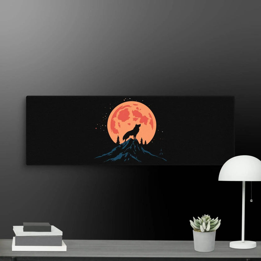 Night Howler-Wolf Wall Art Canvas - STYLISHOUR