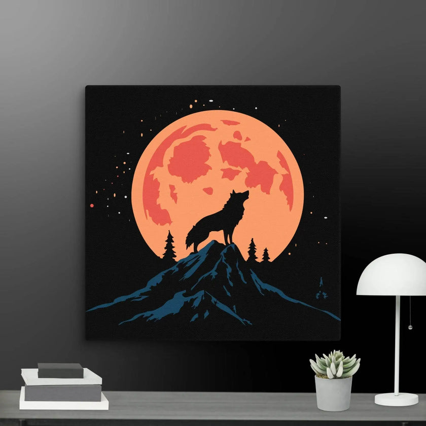 Night Howler-Wolf Wall Art Canvas - STYLISHOUR