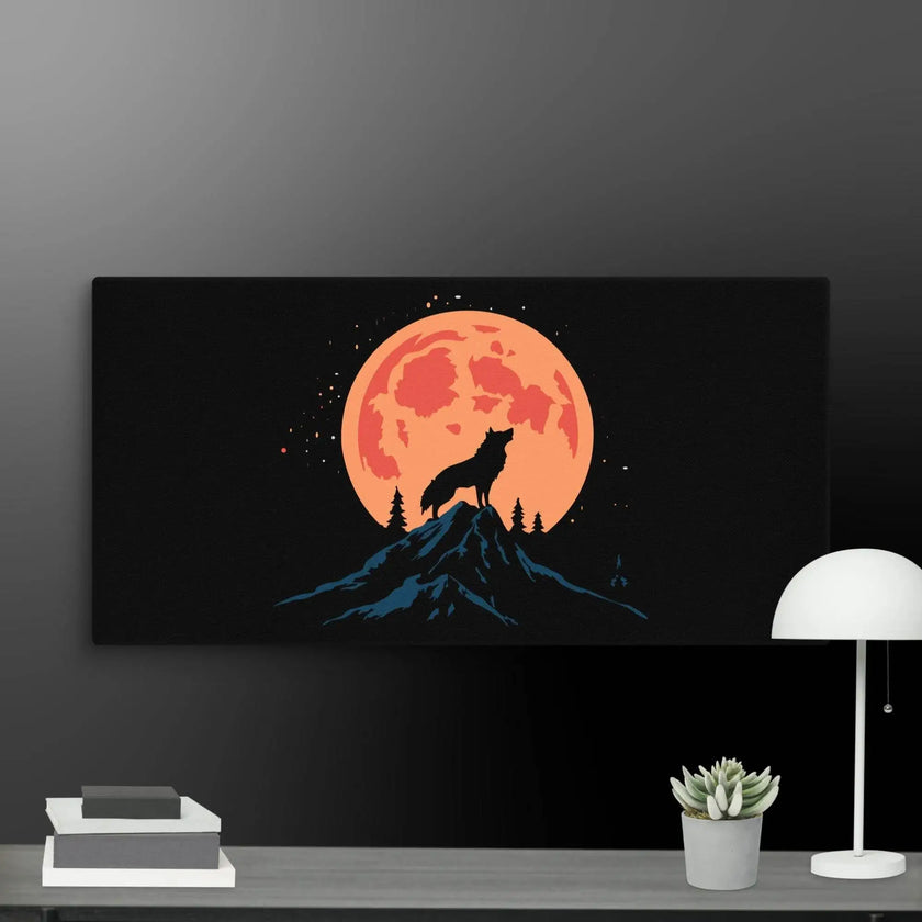 Night Howler-Wolf Wall Art Canvas - STYLISHOUR