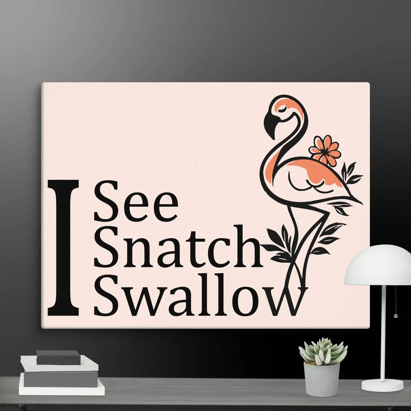 Pink Flamingo Wall Art Canvas - STYLISHOUR