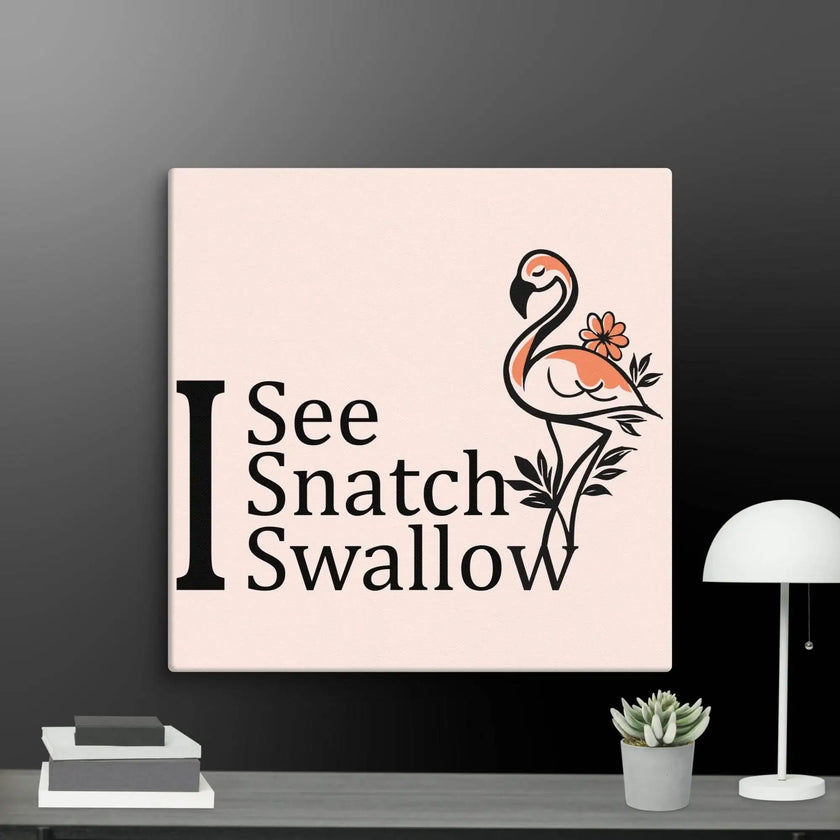 Pink Flamingo Wall Art Canvas - STYLISHOUR