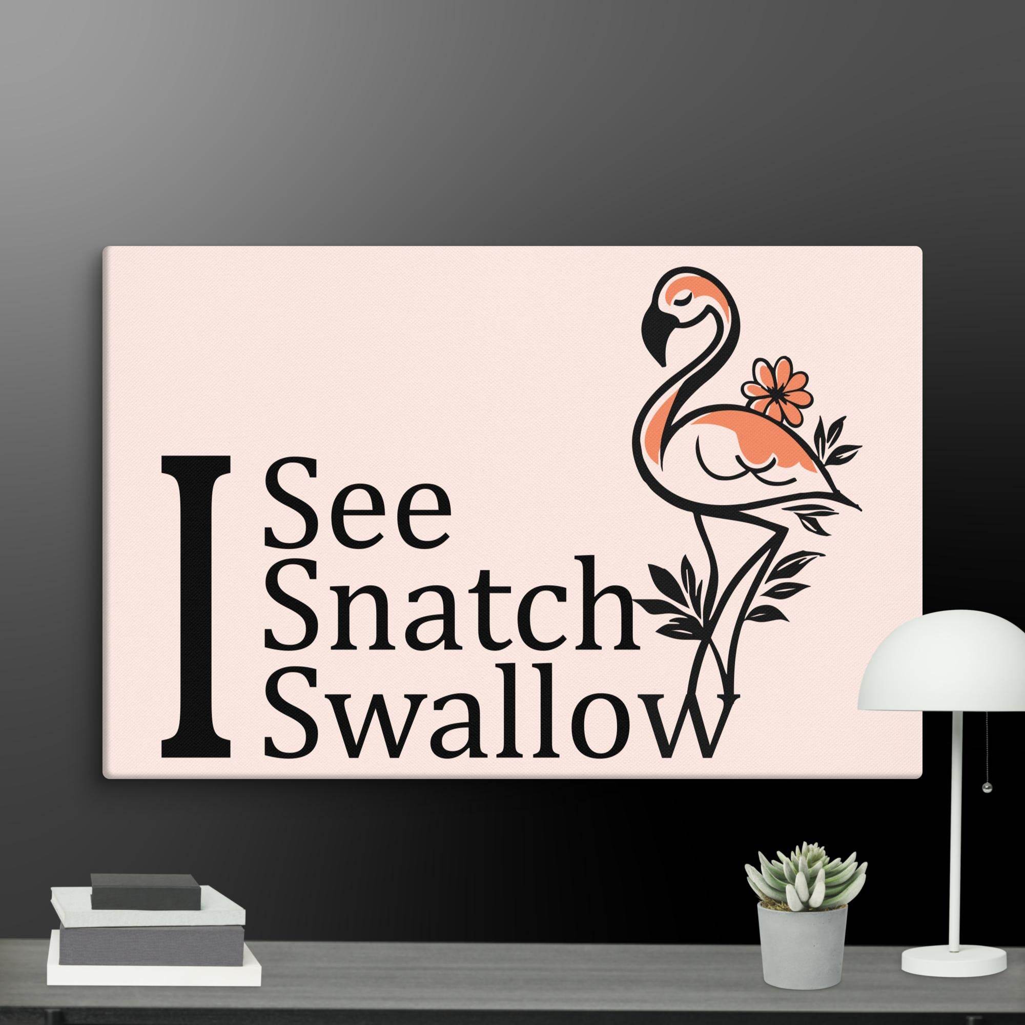 Pink Flamingo Wall Art Canvas - STYLISHOUR