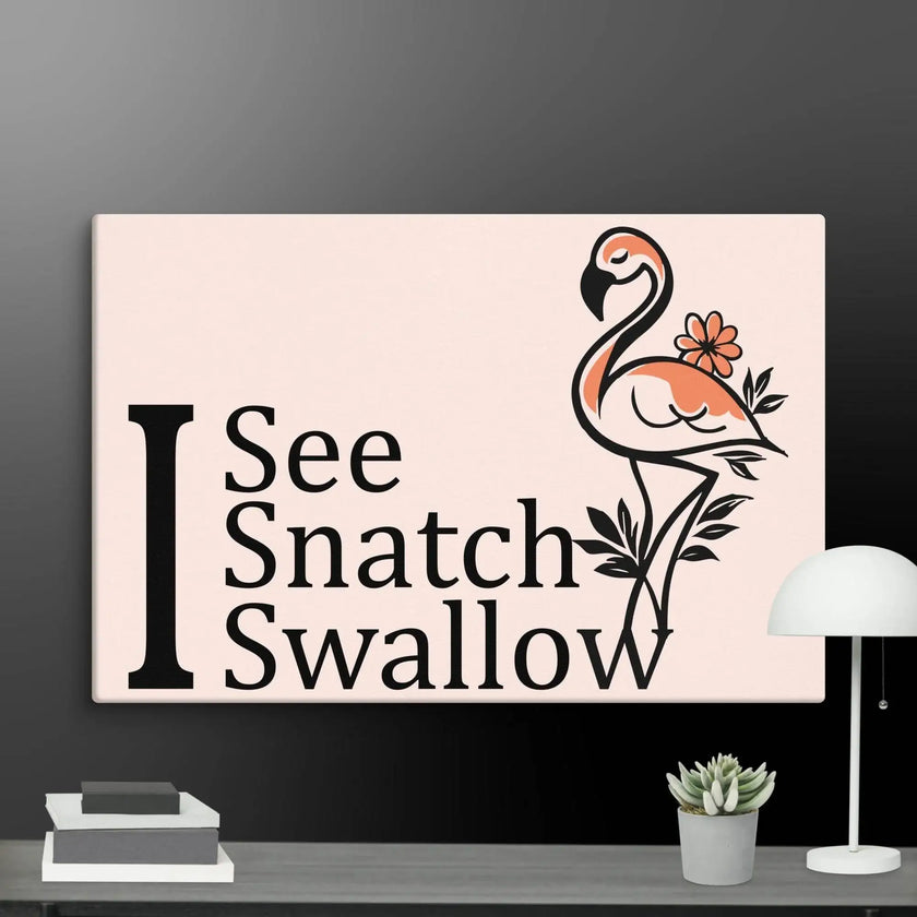 Pink Flamingo Wall Art Canvas - STYLISHOUR