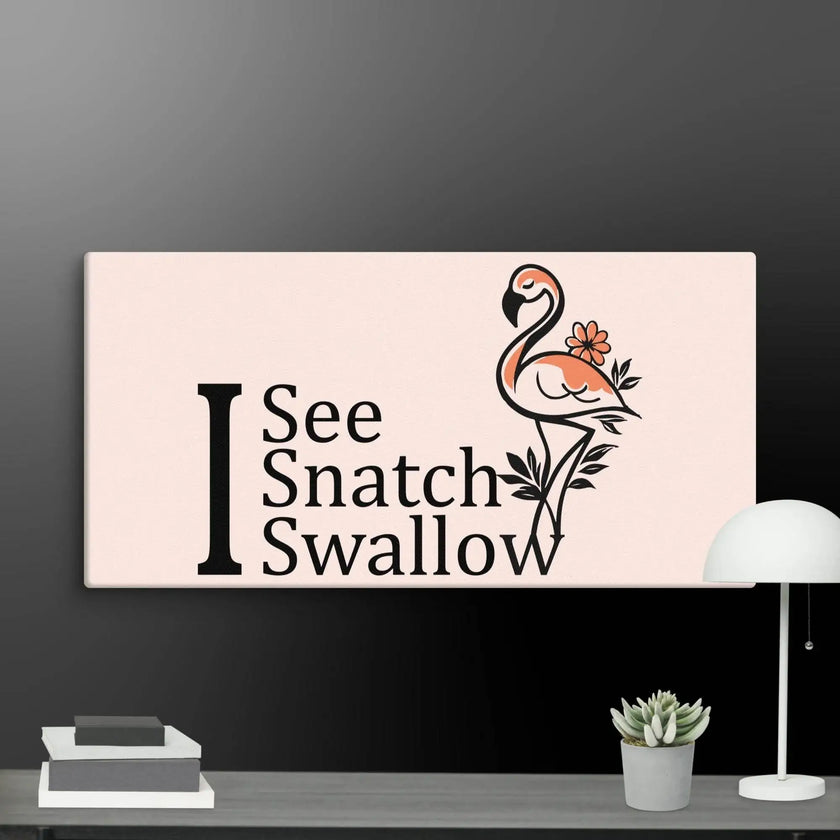 Pink Flamingo Wall Art Canvas - STYLISHOUR