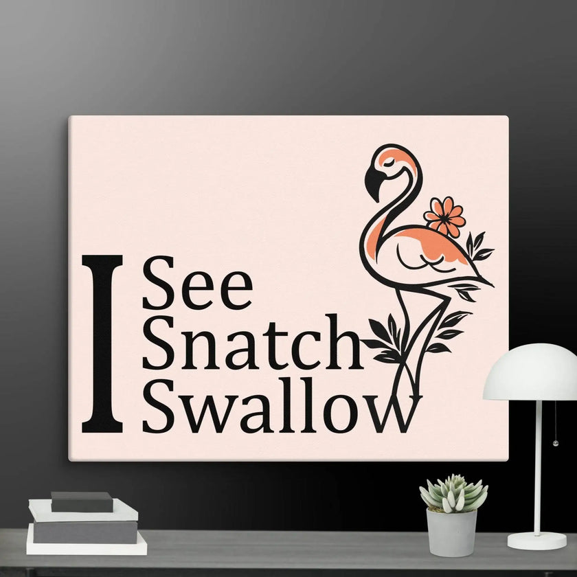 Pink Flamingo Wall Art Canvas - STYLISHOUR