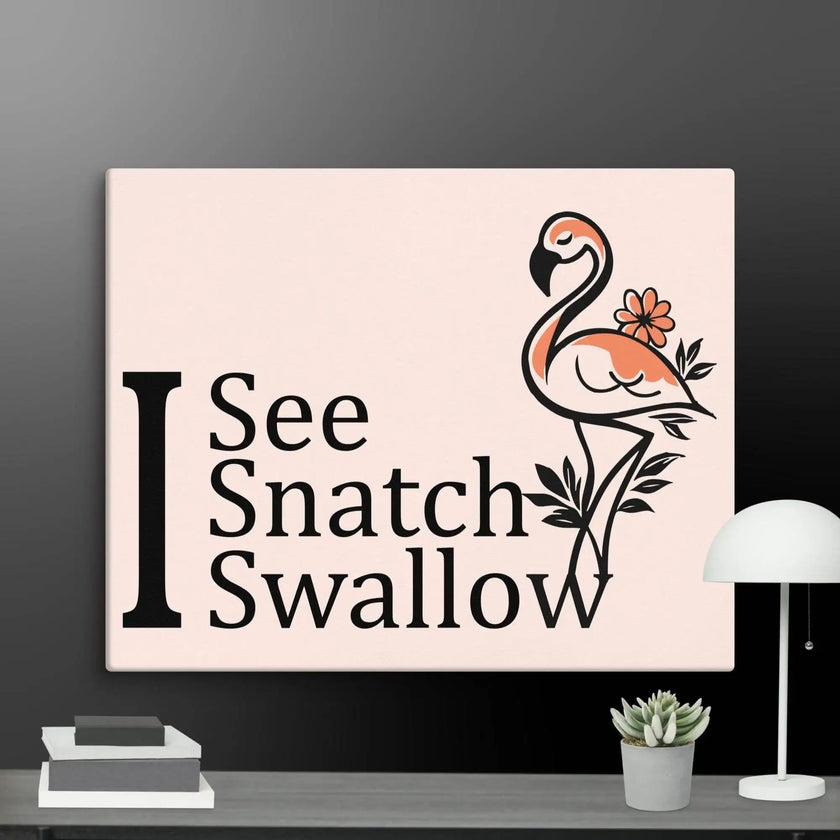 Pink Flamingo Wall Art Canvas - STYLISHOUR