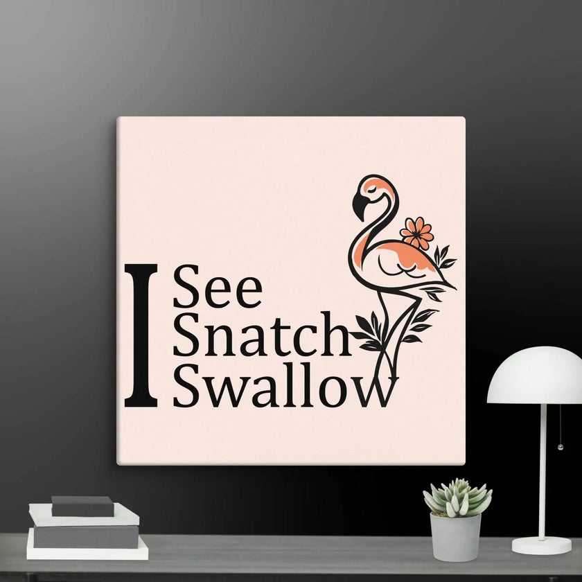Pink Flamingo Wall Art Canvas - STYLISHOUR