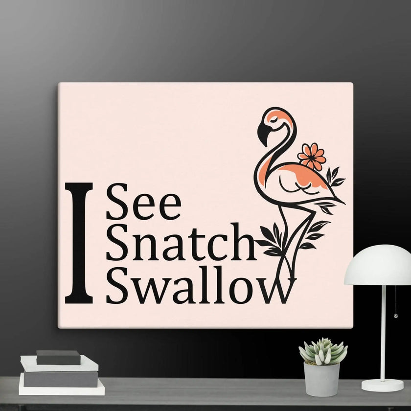Pink Flamingo Wall Art Canvas - STYLISHOUR