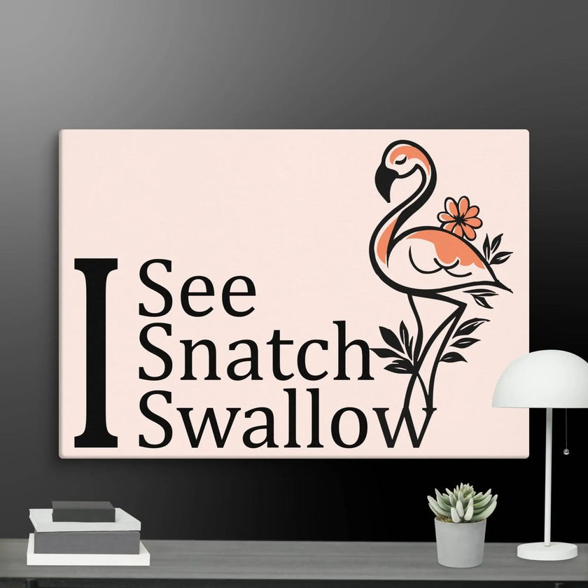 Pink Flamingo Wall Art Canvas - STYLISHOUR