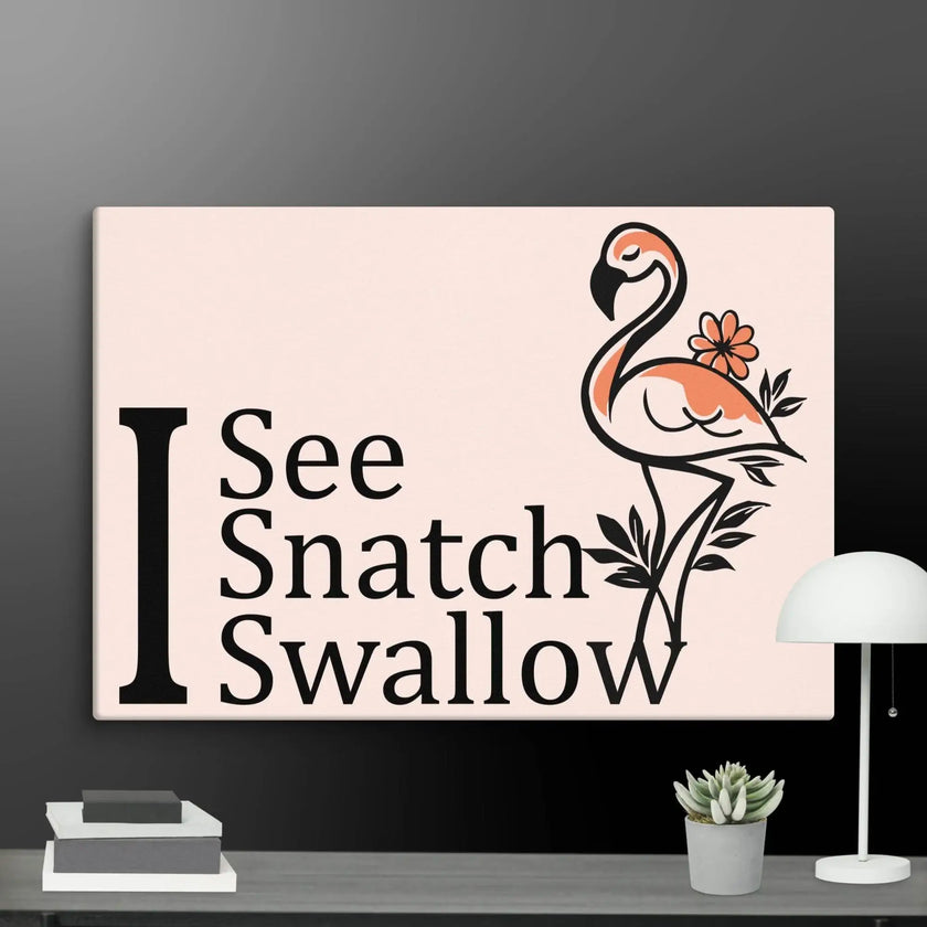 Pink Flamingo Wall Art Canvas - STYLISHOUR