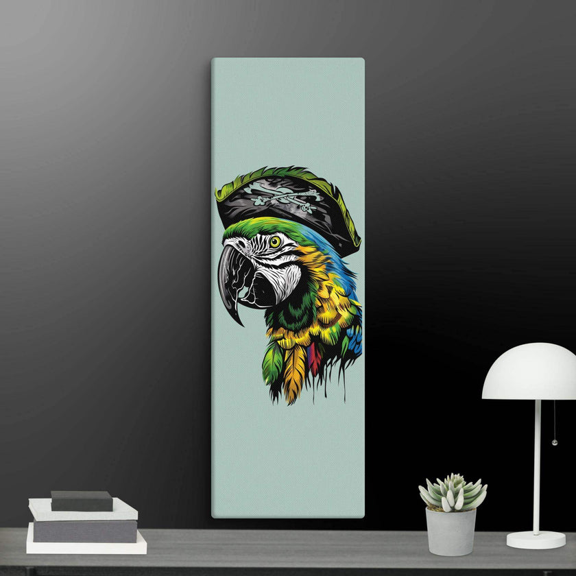 Pirate Macaw Wall Art Canvas - STYLISHOUR