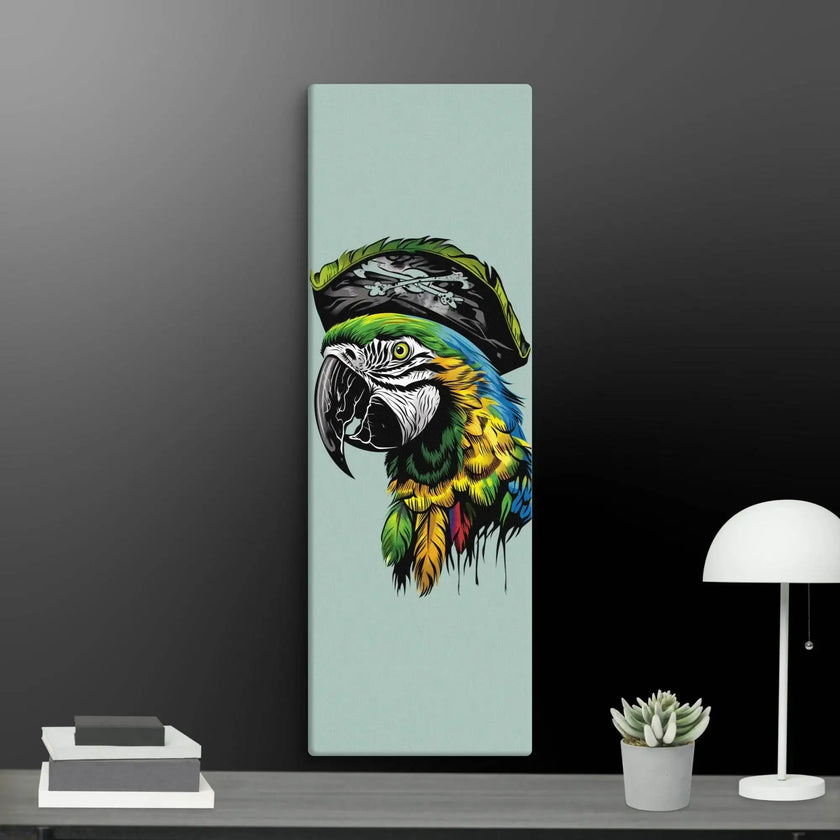 Pirate Macaw Wall Art Canvas - STYLISHOUR