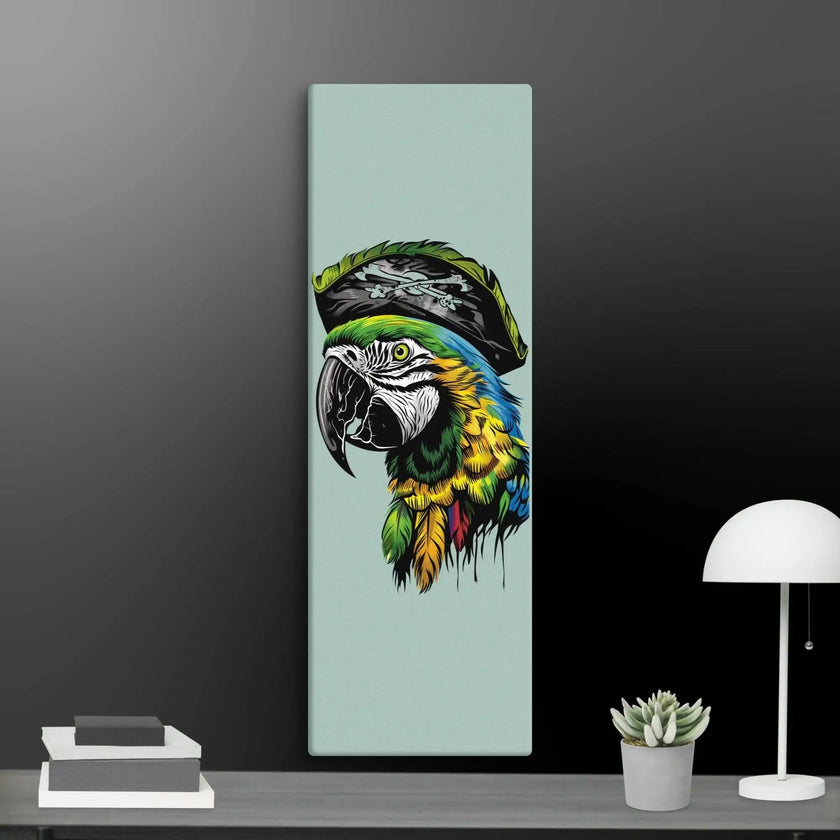 Pirate Macaw Wall Art Canvas - STYLISHOUR