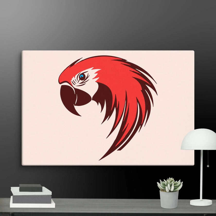 Red Macaw Wall Art Canvas - STYLISHOUR