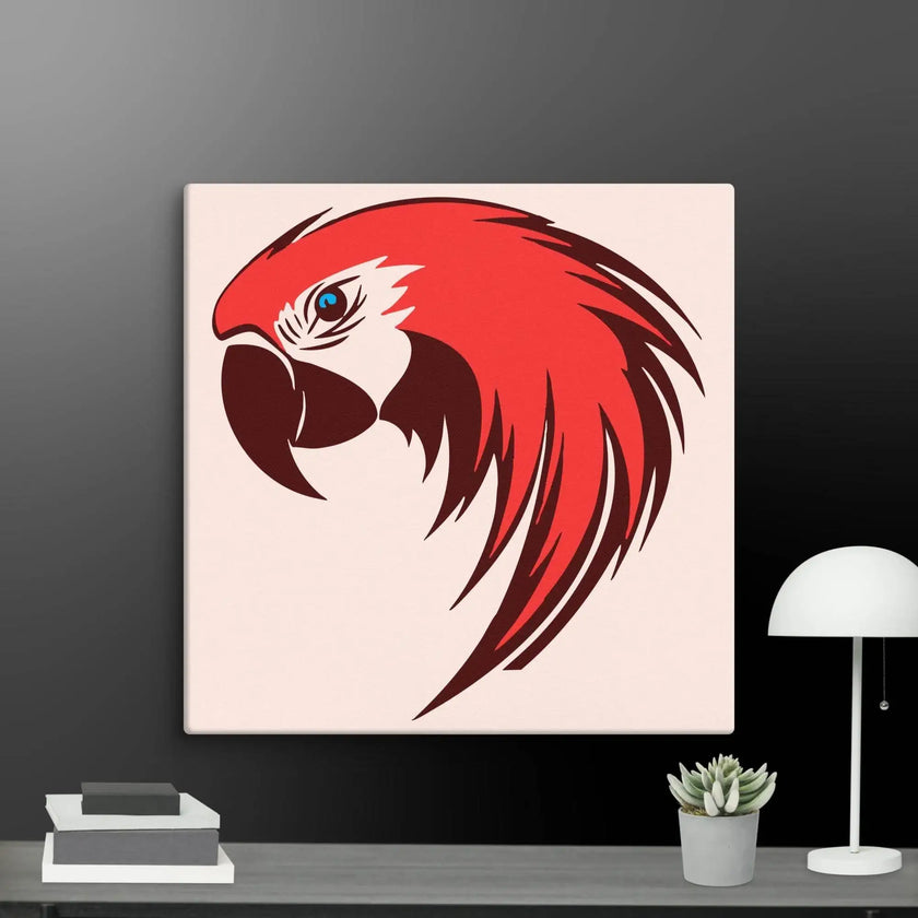 Red Macaw Wall Art Canvas - STYLISHOUR