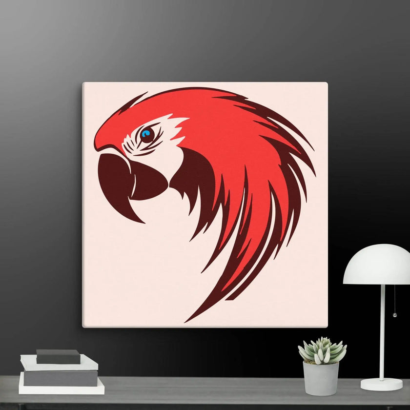 Red Macaw Wall Art Canvas - STYLISHOUR