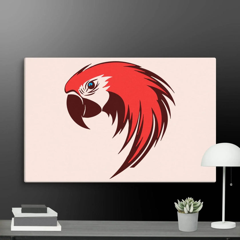 Red Macaw Wall Art Canvas - STYLISHOUR