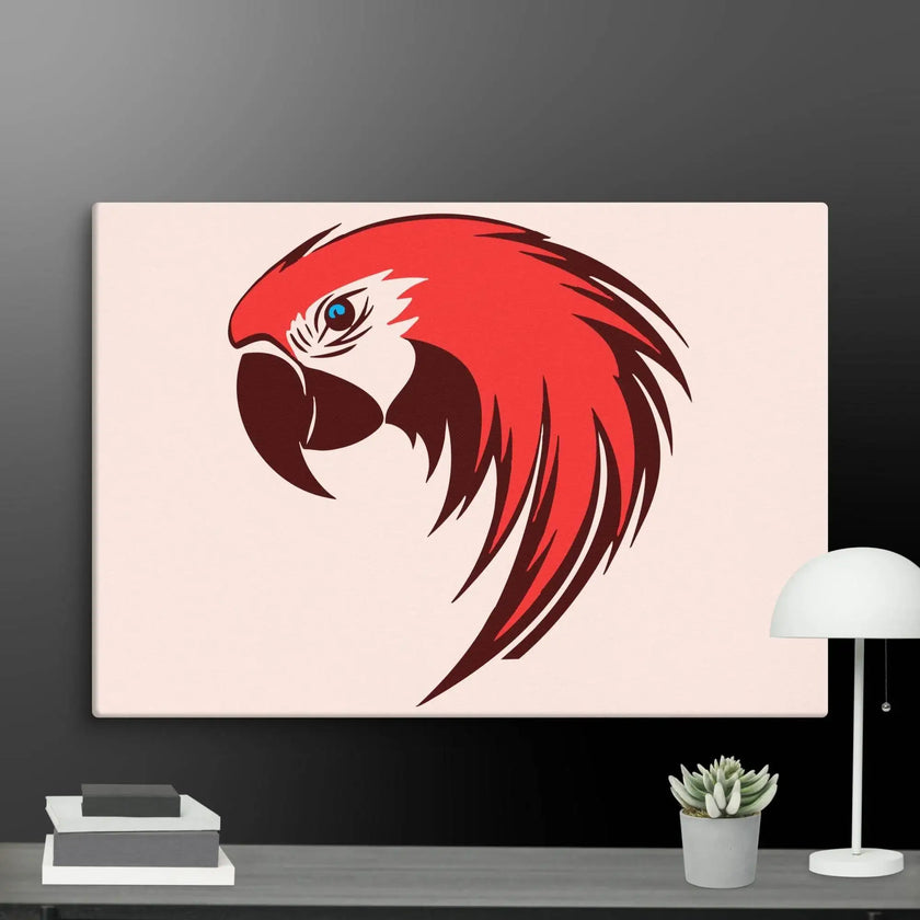 Red Macaw Wall Art Canvas - STYLISHOUR