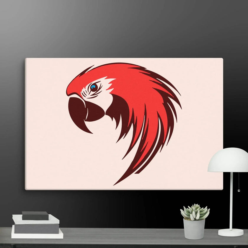Red Macaw Wall Art Canvas - STYLISHOUR