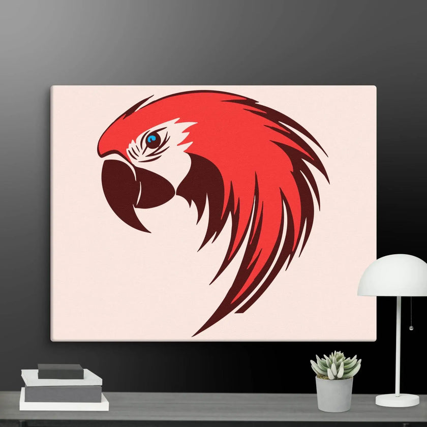 Red Macaw Wall Art Canvas - STYLISHOUR