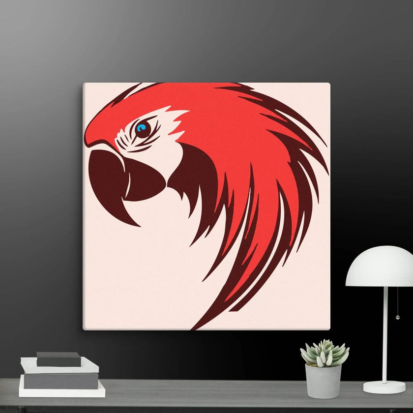 Red Macaw Wall Art Canvas - STYLISHOUR