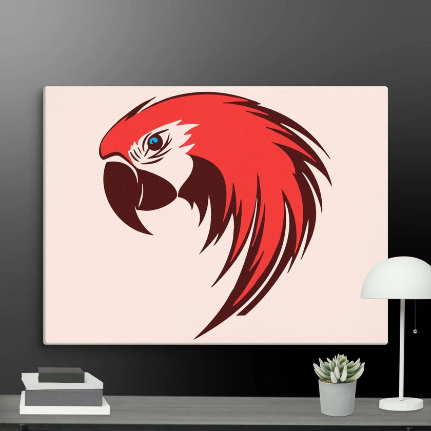 Red Macaw Wall Art Canvas - STYLISHOUR
