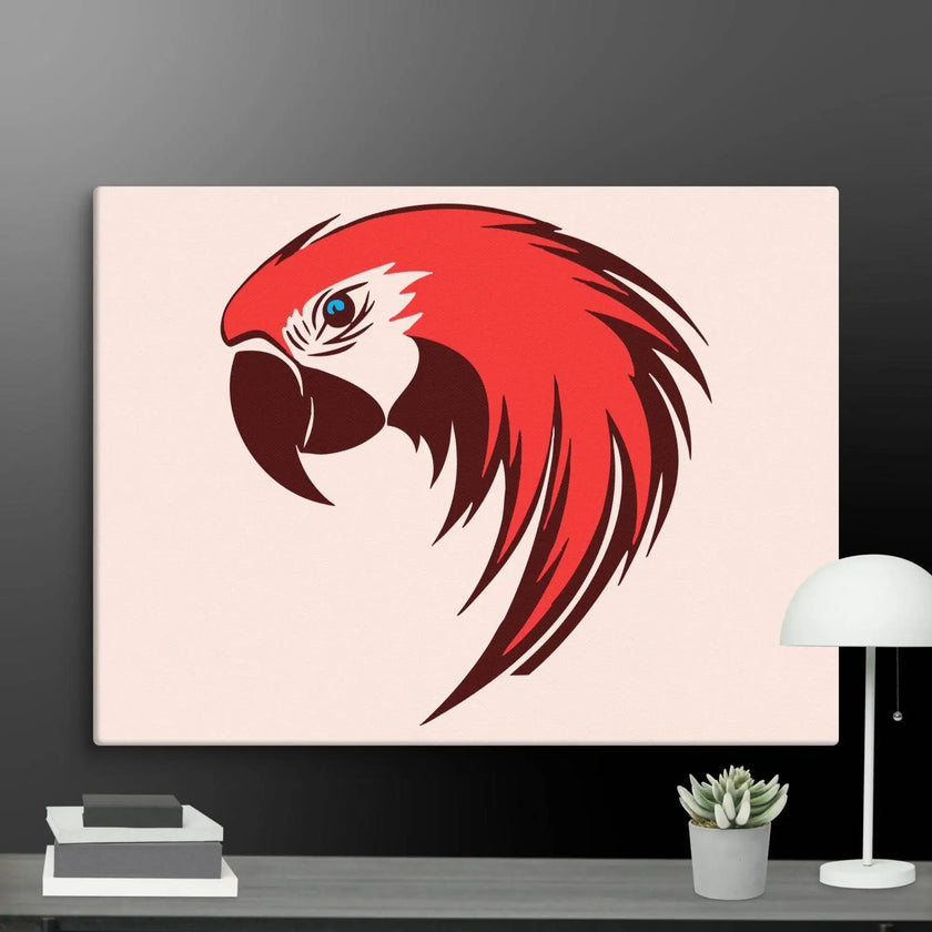 Red Macaw Wall Art Canvas - STYLISHOUR