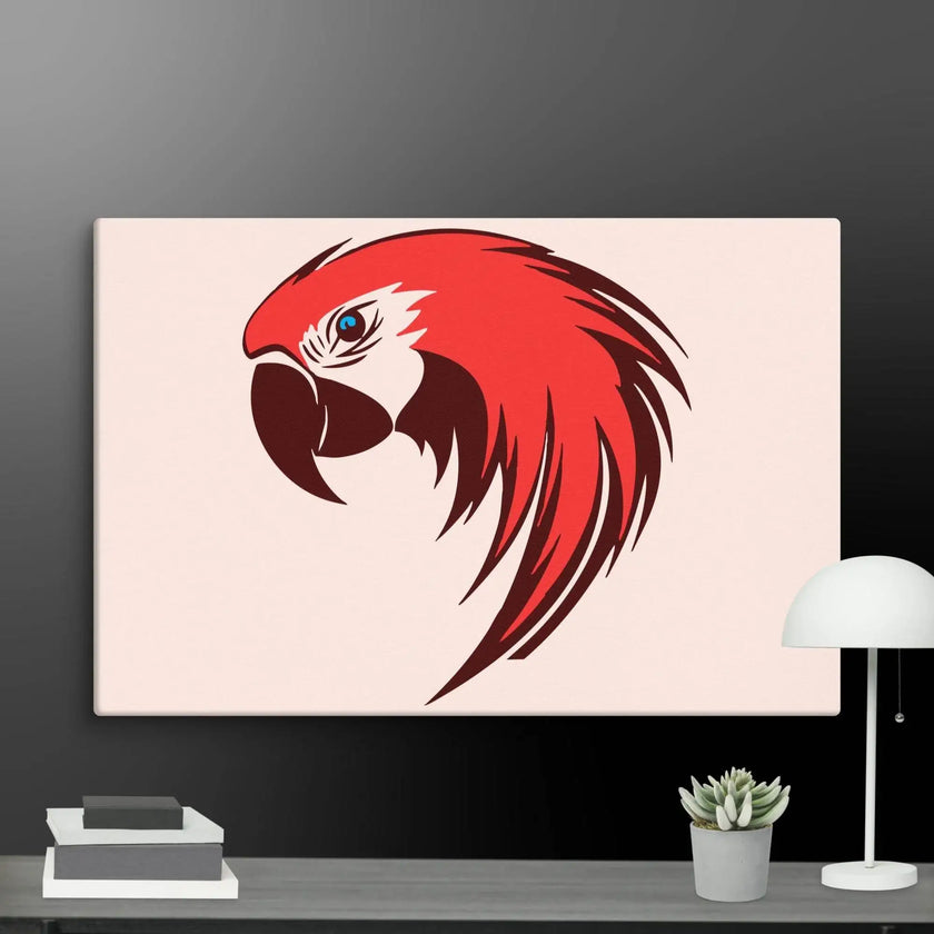 Red Macaw Wall Art Canvas - STYLISHOUR