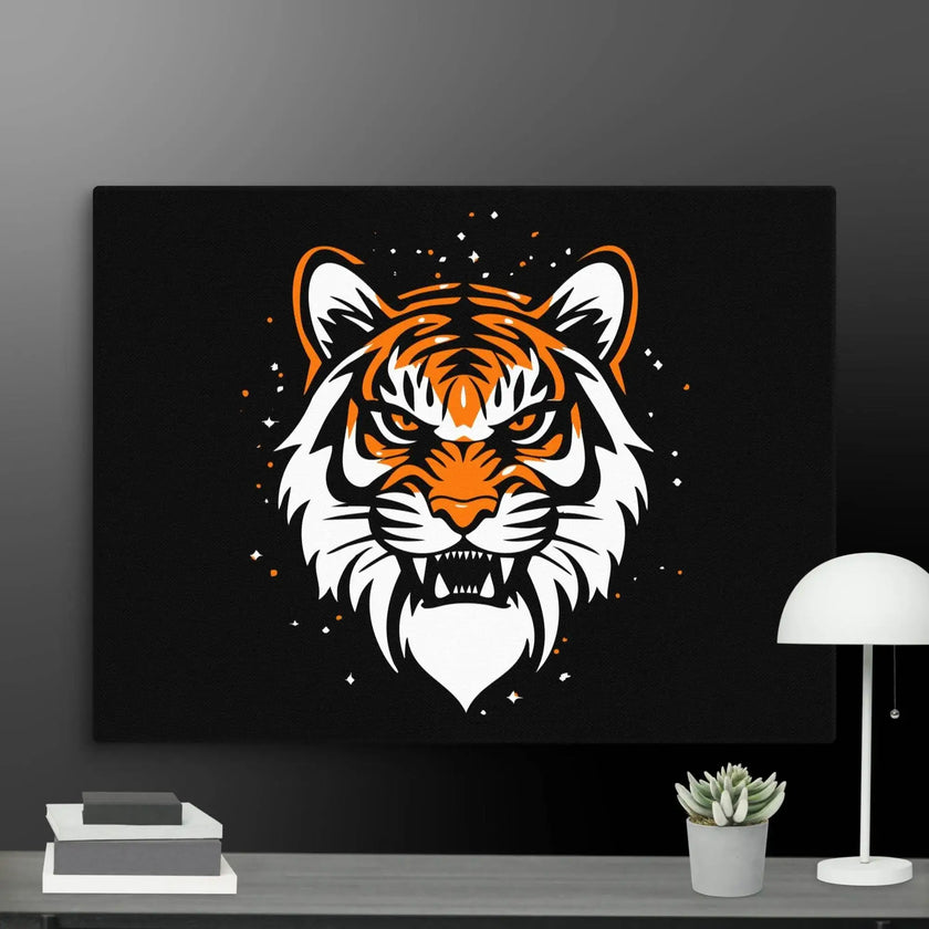 Roaring Tiger Wall Art Canvas - STYLISHOUR